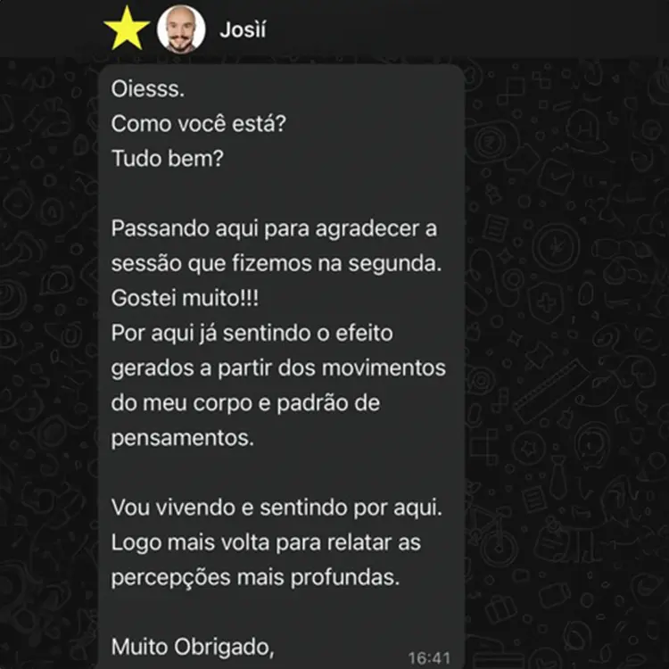 Depoimento de cliente da Jornada da Presença